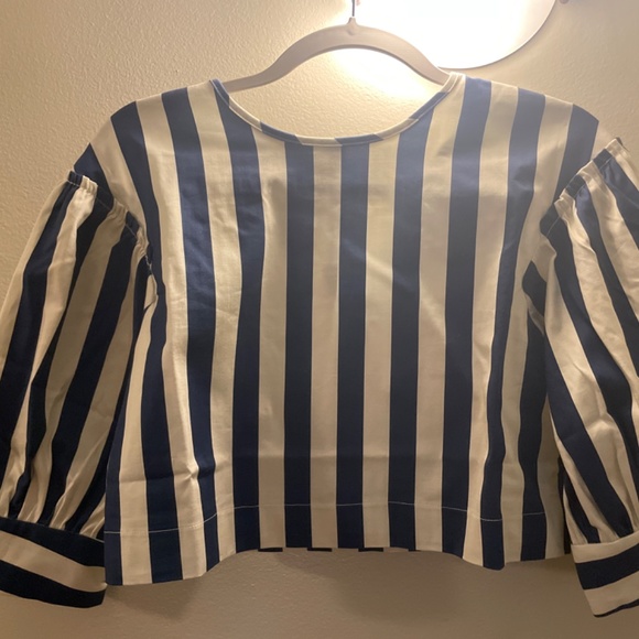 Solid and Striped Alex Crop Blouse - Picture 3 of 6